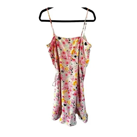 VERO MODA Floral Wrap Dress Pink Size M - Picture 3 of 6